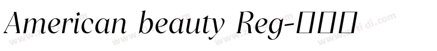 American beauty Reg字体转换